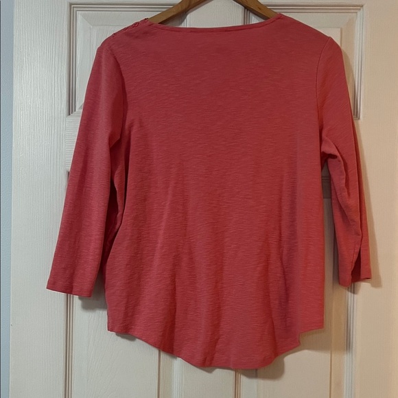 Rafaella Coral Lace V-Neck Blouse - Picture 3 of 3